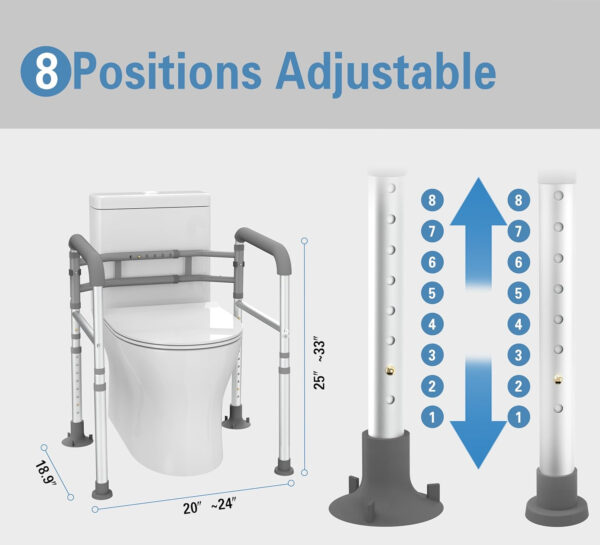 Delog Toilet Safety Rails 350 lb