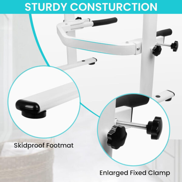 Toilet Safety Rails for Elderly (520 lbs), Toilet Rails for Elderly Free Standing Adjustable Height Width, Heavy Duty Toilet Safety Frame with Arms, Handicap Toilet Seat for Christmas