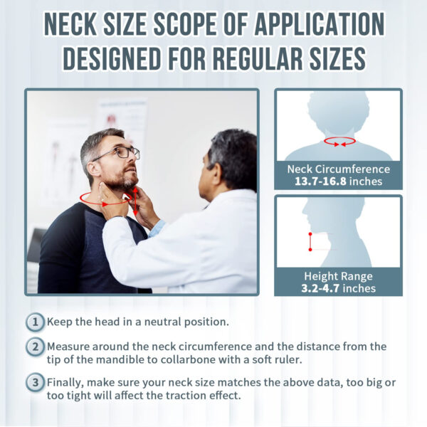 Twinklepoch Cervical Neck Traction Device, Electric Air Pump Cervical Traction Device with 3 Power Traction and 8 Built-in Airbag Support, Neck Pain Relief and Relaxation