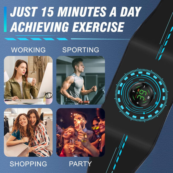 Electronic Muscle Stimulator, Ab Toning Belt Muscle Toner Fitness Training for All Body, Rechargeble for Fitness Strength Training Workout Equipment for Men and Women