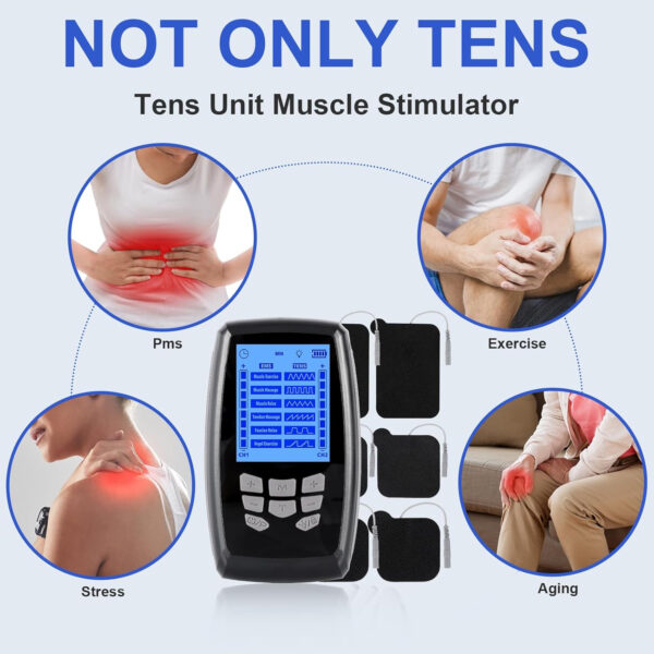 TENS Unit Muscle Stimulator and EMS Pelvic Floor Muscle Exercise. Multifunctional Impulses to Pain Relief for Muscle,Joints and Muscle Strengthening Training.Specialized Storage Gift Box.(DJE2A0)