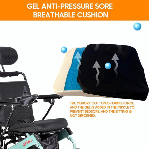 30 Miles Electric Wheelchairs for Adults, Aluminum Lightweight Wheelchair Foldable for Senior with Bag, 18 inch Motorized Power Wheelchairs, Portable Folding All Terrain 500W Intelligent