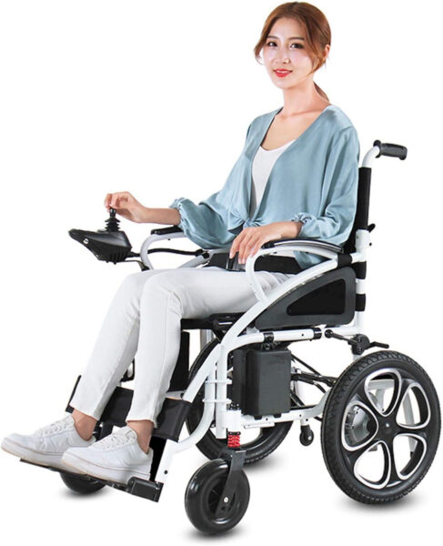 Rubicon DX01 All-Terrain Foldable Electric Wheelchair – 500W Motor, 12 mi Range, 300 lbs Capacity. Durable, Powerful. Silla de Ruedas Electrica para Adultos, Supports up to 300 lbs. (Model1)