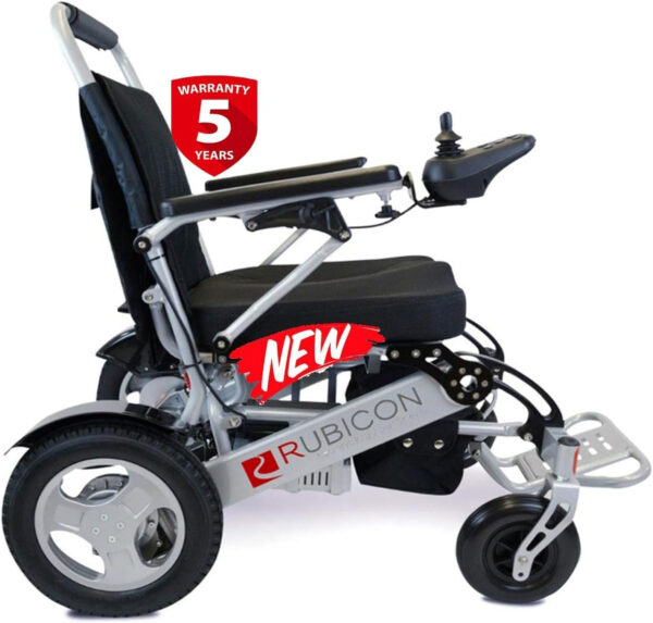 Rubicon DX12 Next Generation, 30-Mile Freedom Range. Airline Approved Electric Wheelchair with Dual 12AH Lithium Batteries, Powerful 2x300W High Performance Motors