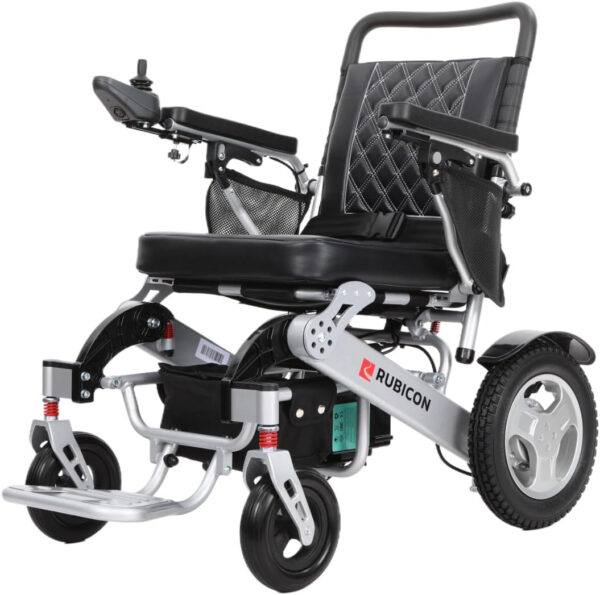 Rubicon DX12 Next Generation, 30-Mile Freedom Range. Airline Approved Electric Wheelchair with Dual 12AH Lithium Batteries, Powerful 2x300W High Performance Motors