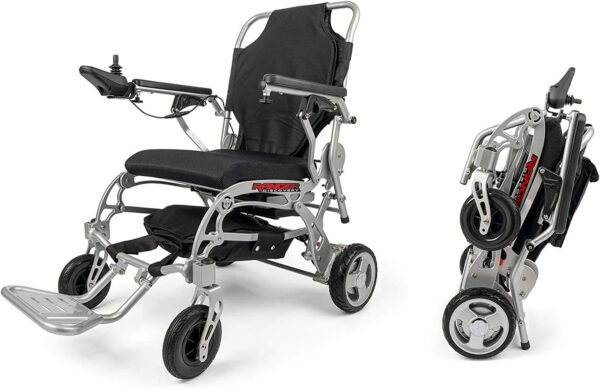 Porto Mobility Ranger Super Lightweight Portable Weatherproof (only 43 lbs) Foldable Sturdy Brushless Controller and Dual Motorized Powerful Premium Electric Wheelchair