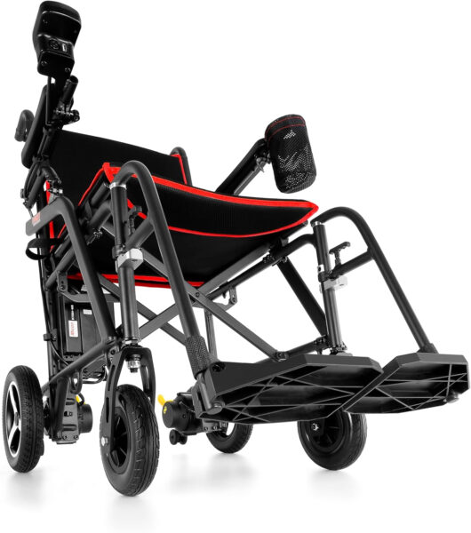 Porto Mobility Ranger Skylight Magnesium Super Lightweight 30lbs Foldable Sturdy Dual Motorized Powerful Magnesium Electric Wheelchair(Airplane Ready)