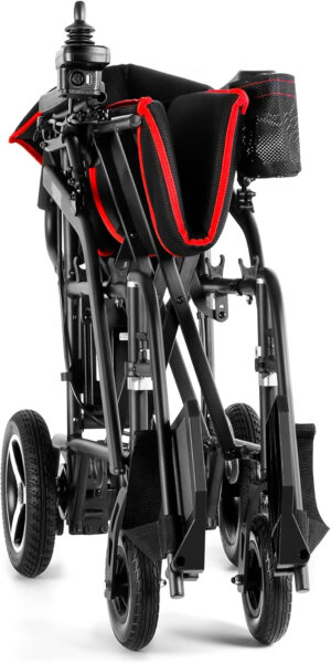 Porto Mobility Ranger Skylight Magnesium Super Lightweight 30lbs Foldable Sturdy Dual Motorized Powerful Magnesium Electric Wheelchair(Airplane Ready)