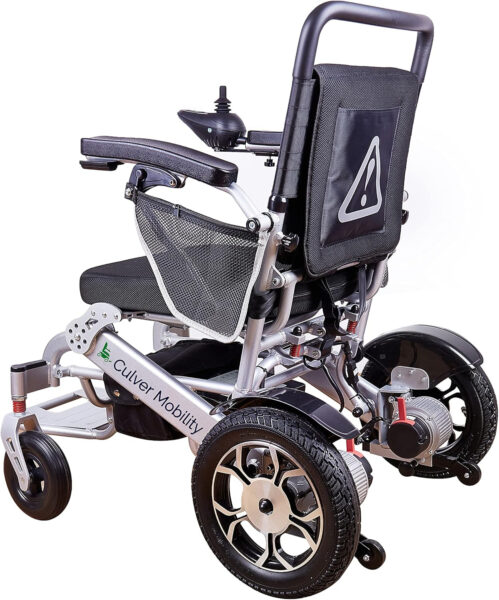 Culver Mobility Wolf Electric Wheelchair for Adults, All Terrain Lightweight Foldable Wheelchairs XL, FSA HSA Eligible Power Motorized Electric Wheel Chair, Remote Control Mobility Aid (Grey)