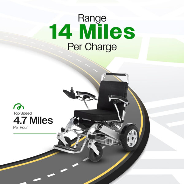Culver Mobility Cobra Foldable & Divisible Wheelchair Easy Fold Up Electric Wheelchair, 330 lbs 500W Electrical Power All Terrain Wheel Chair