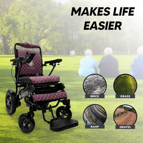Electric Wheelchairs for Adults, 330 lbs Capacity, Up to 19 Miles Range, 20″ Wide Seat,Lightweight Wheelchair for Seniors,Remote Controlled Wheel Chair,Airline and Cruise Approved, IQ-9000 by Majestic