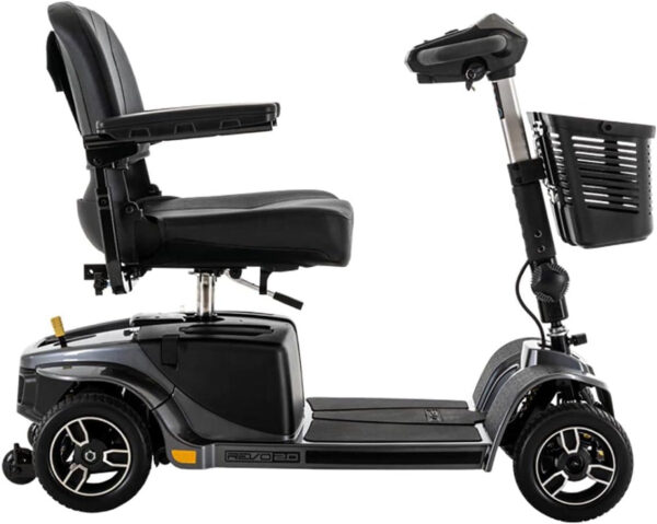 Pride Revo 2.0 4-Wheel Mobility Scooter, 400 Lbs. Weight Capacity, Comfort-Trac Suspension, with 5-Year Extended Warr (Grey)
