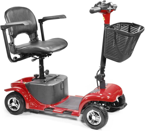 XtremepowerUS Electric Powered Wheelchair Device – 4 Wheel Mobility Scooter – Compact Mobile for Travel, Elderly, Adults – Long Range