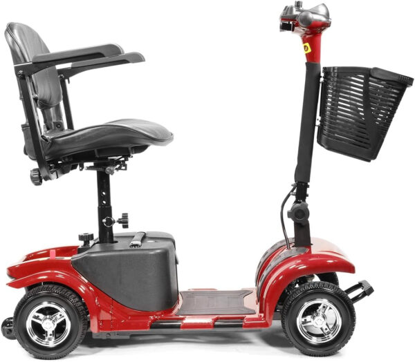 XtremepowerUS Electric Powered Wheelchair Device – 4 Wheel Mobility Scooter – Compact Mobile for Travel, Elderly, Adults – Long Range