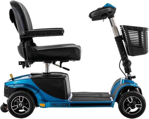 Pride Revo 2.0 4-Wheel Mobility Scooter with Ext Warranty (Blue)