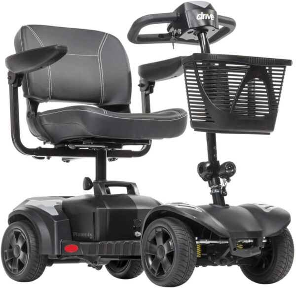 Phoenix 4 Wheel Heavy Duty Scooter by Drive Medical, 20” Wide Seat Includes 5 Year Protection Plan