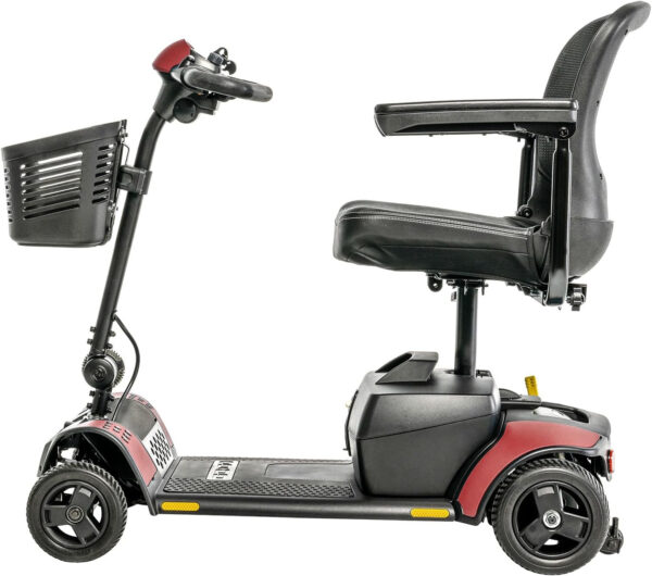Pride Go Go Elite Traveller 2, 4-Wheel Mobility Scooter, iTurn Technology, 37” Turning Radius, Color Options, with 5-Year Extended Warr (Cardinal Red, 18 AH Battery)