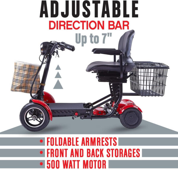 Rubicon FX3 – All Terrain 4 Wheel Mobility Scooter – 25 Mile Long Range – 300lbs Capacity – Folding – Extreme – Sport Motorized Scooter for Seniors (Model12)