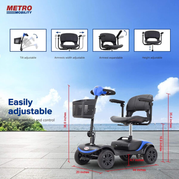 Mobility Scooter Metro Mobility Elderly Scooter Folding Scooter 4 Wheel Scooter (M1 LITE)