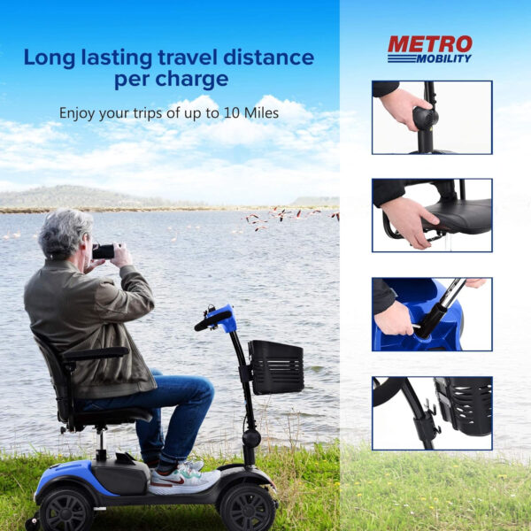 Mobility Scooter Metro Mobility Elderly Scooter Folding Scooter 4 Wheel Scooter (M1 LITE)