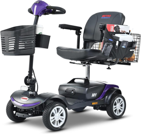 Mobility Scooters Metro Mobility M1 Purple Featherlite Mobility Scooter Fold Scooter for