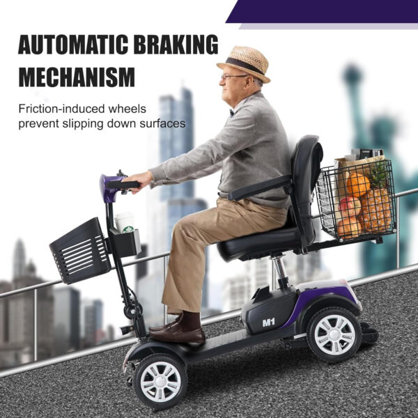 Mobility Scooters Metro Mobility M1 Purple Featherlite Mobility Scooter Fold Scooter for