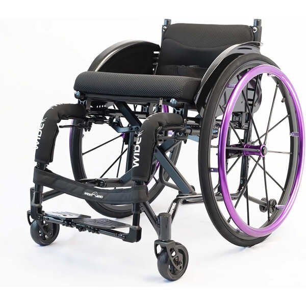 Ultra Lightweight Wheelchair(26Lbs)-Portable Folding Sports Wheelchairs with Adjustable Footrest And Seat Height, All Terrain