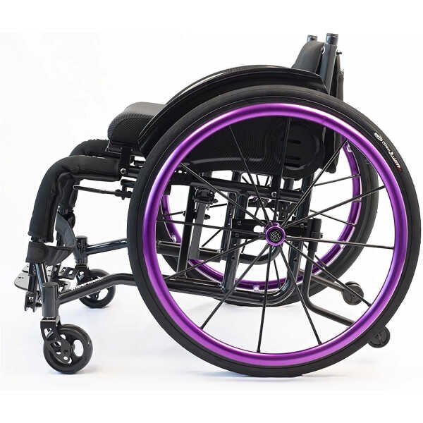 Ultra Lightweight Wheelchair(26Lbs)-Portable Folding Sports Wheelchairs with Adjustable Footrest And Seat Height, All Terrain